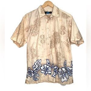 Rusty R. Aloha Shirt Vintage 90s Short Sleeve Casual Button Hawaii | Men L